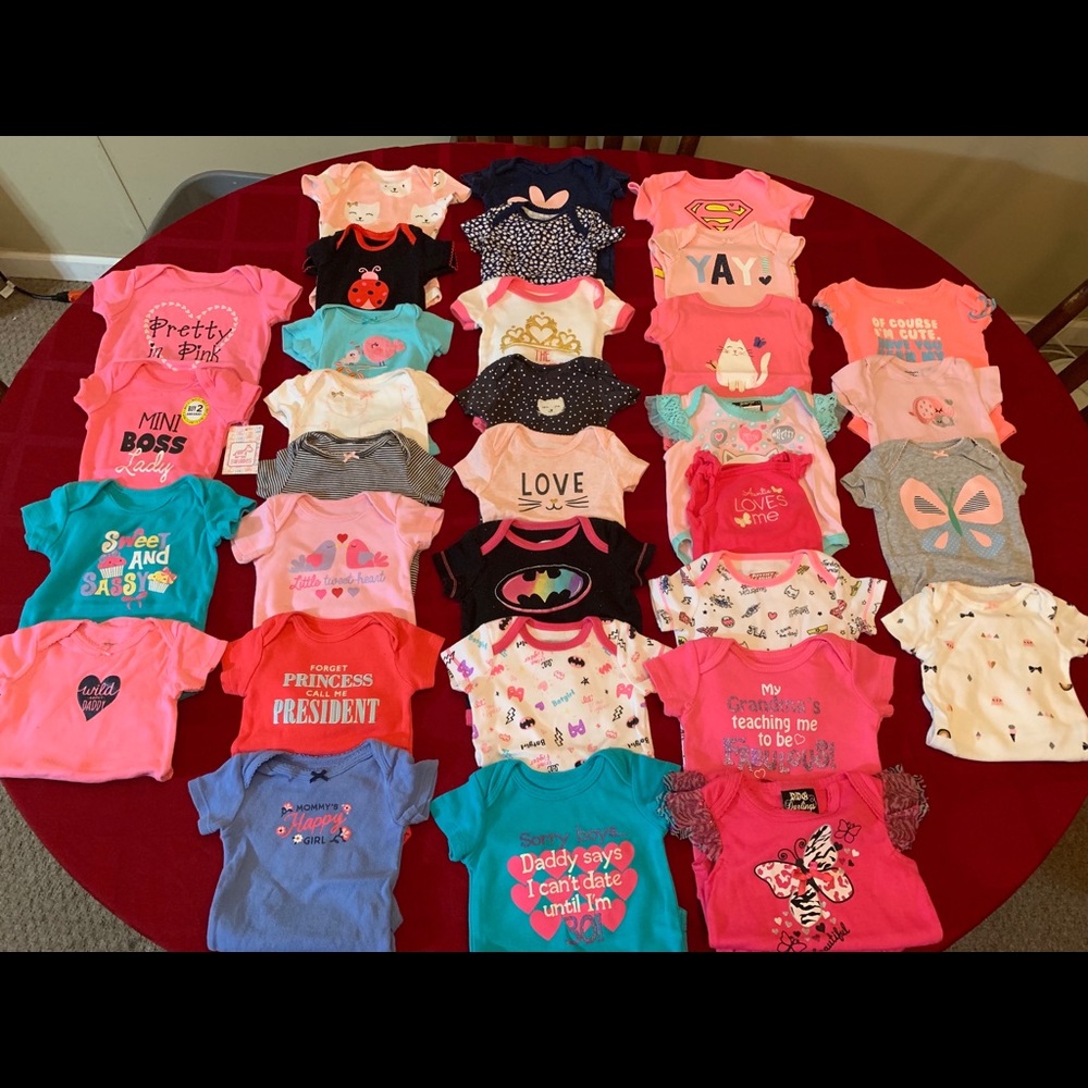Baby girl 0-3 month onesies